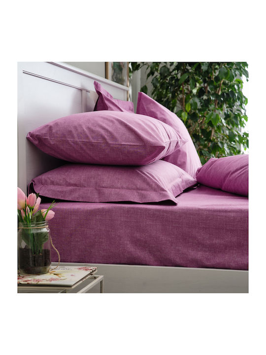 Charalambidis Textiles Πάπλωμα Υπέρδιπλο 220x240εκ. Lines Ροζ 350 GSM
