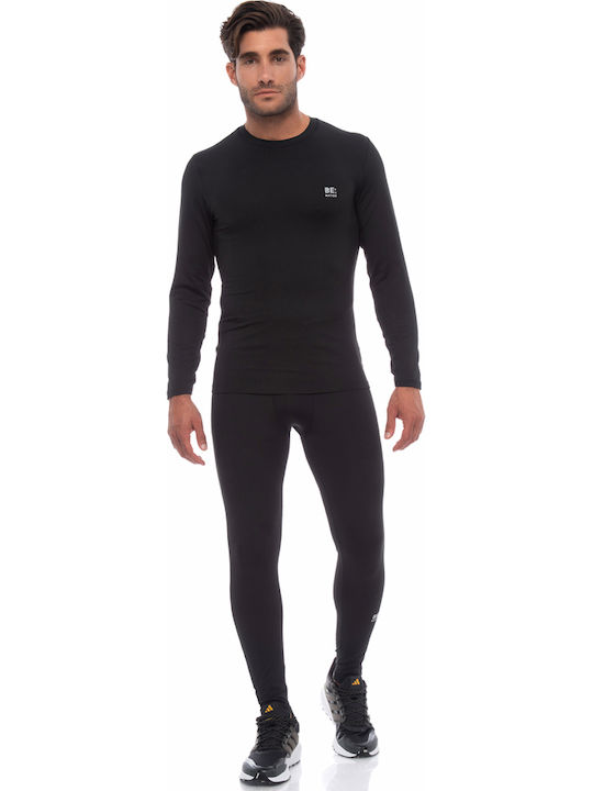 Be:Nation Herren Thermo Langarmshirt Schwarz