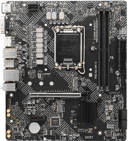 MSI Pro H610M-G Motherboard Micro ATX with Intel 1700 Socket