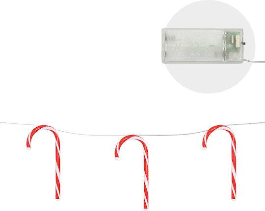 ECD Germany Illuminated Christmas Figure Candy White Length 9.5cm Candy Cane