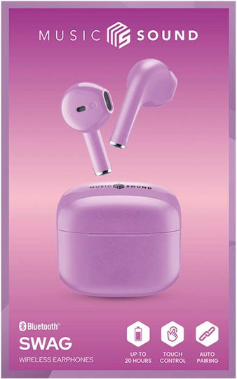 Cellular Line Swag In-ear Bluetooth Handsfree Căști cu Carcasă de Încărcare Violet
