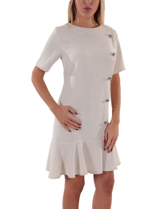 Rochii De Vară Pentru Femei Mini Rochie-Cămașă Ecru