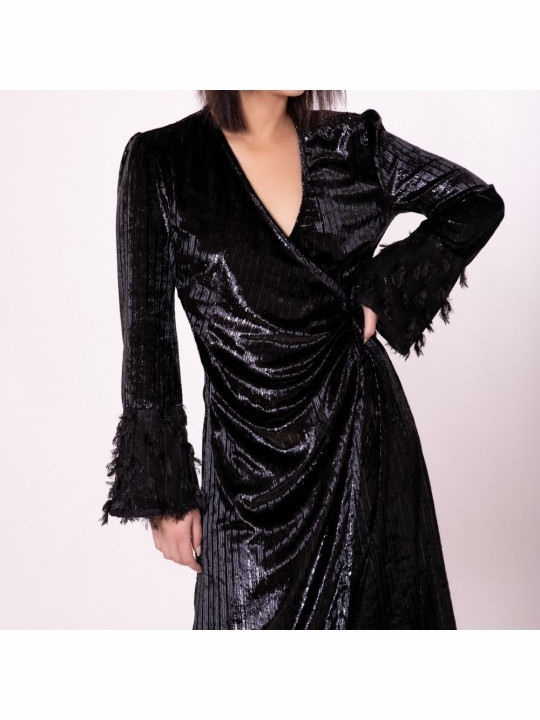 Twenty 29 Mini Evening Dress Velvet Black