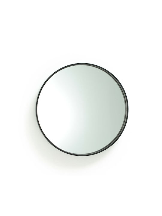 La Redoute Interieurs Wall Mirror with Black Wooden Frame Diameter 55cm 1pcs