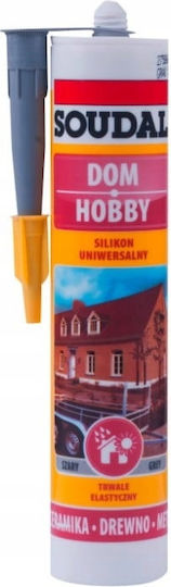 Soudal Sealant Silicone for Wood Gray 280ml