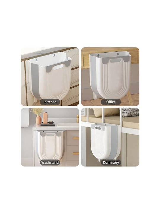 Waste Bin for Cabinet Plastic Grey 7lt