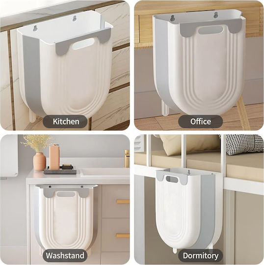 Waste Bin for Cabinet Plastic Grey 7lt