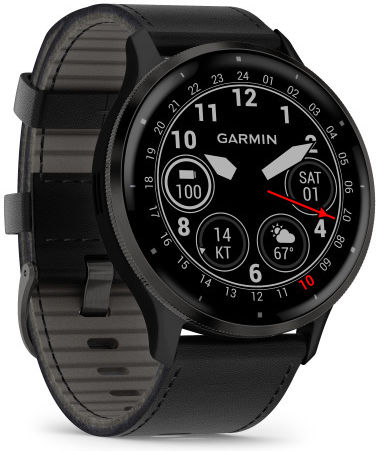 Garmin Venu 3 Stainless Steel 45mm Waterproof Smartwatch with Heart Rate Monitor (Slate with Black Leather)
