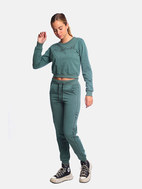 Paco & Co Set Women's Sweatpants Μέντα