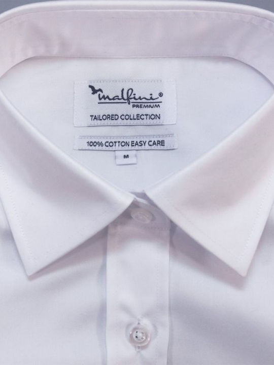 Langärmelig Damen Hemd White.