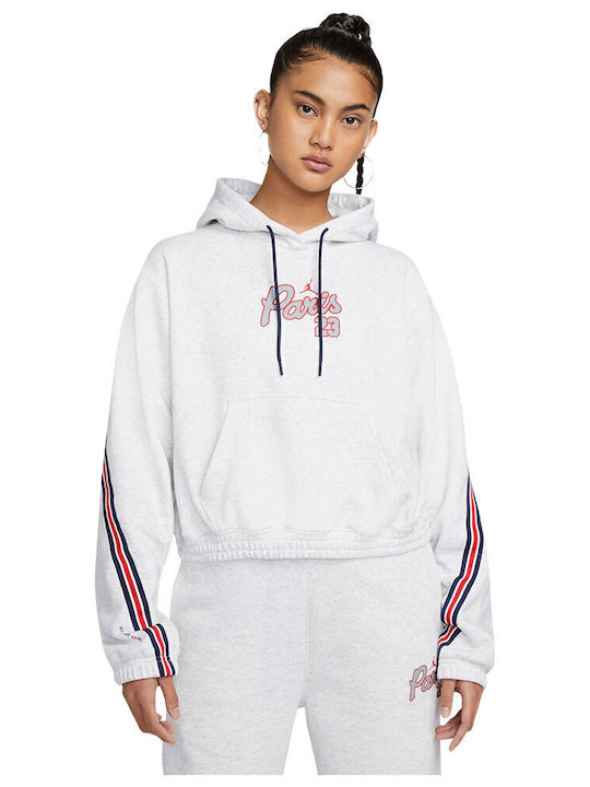 Paris Saint Germain Women's Sweatshirt Hooded White
