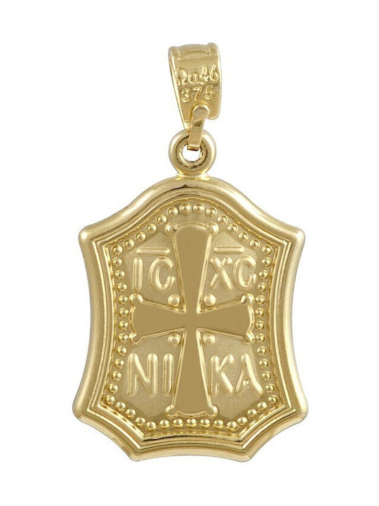 PALAIOLOGOS Pendant Kids Talisman Double Sided Constantine from Gold ΦΥ000009