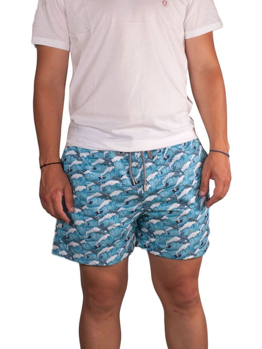 Closet22 Men's Swimwear Shorts Light Blue