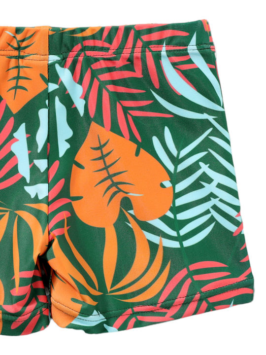 Poulain Kids Swimwear Swim Shorts Green/Orange