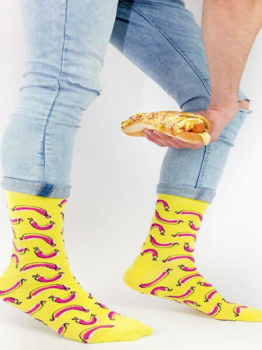 Crazy Socks Bărbați Șosete YELLOW 1Pachet Crazy Socks Bărbați Șosete YELLOW 1Pachet