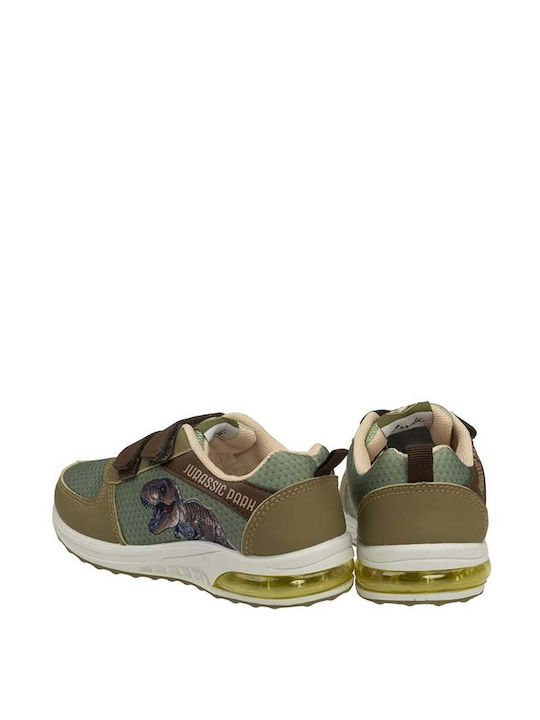 Jurassic Park Kinder-Sneaker mit Klettverschluss & Lichtern Khaki