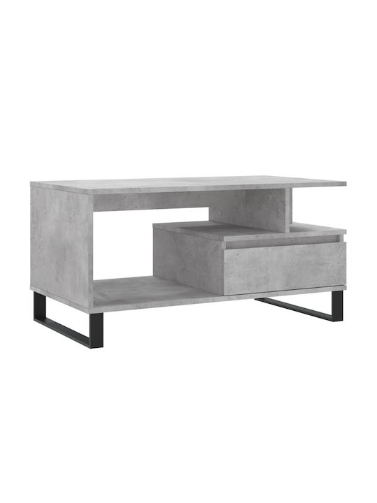 Rechteckig Couchtisch Grey L90xB49xH45cm