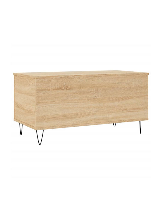 Rectangular Central Wooden Coffee Table with Lifting Mechanism Sonoma Oak W90xL44.5xH45cm