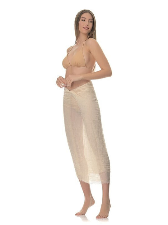 V-store Pareo Bej Femeiesc Cu Buline PR1819