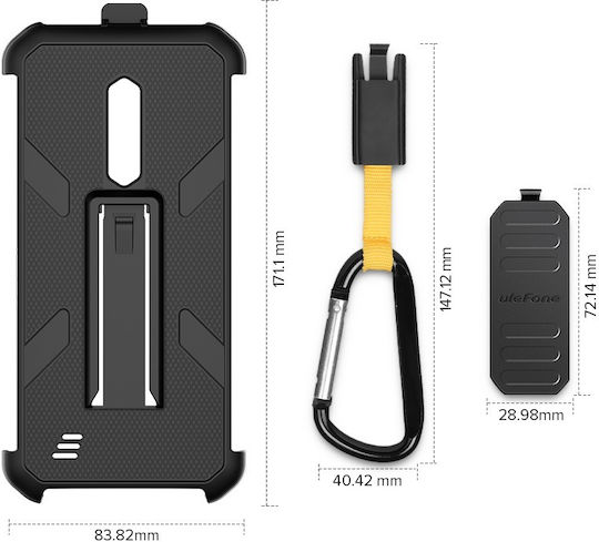 Ulefone Back Cover Πλαστικό Μαύρο (Ulefone Armor X12 Pro)