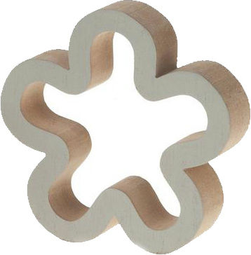Synchronia Decorative Flower made of Wooden 11.3x11.3x2.5cm 1pcs