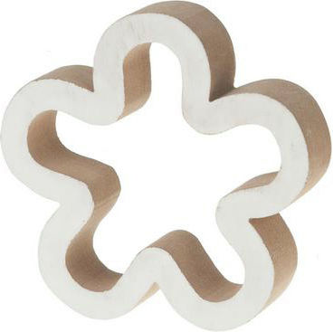 Synchronia Decorative Flower made of Wooden 11.3x11.3x2.5cm 1pcs