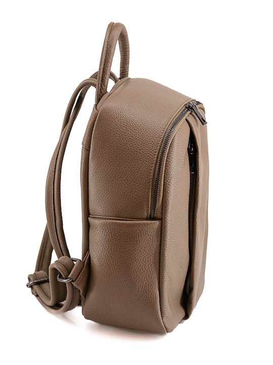 Leather Bags Leder Damen Tasche Rucksack Beige