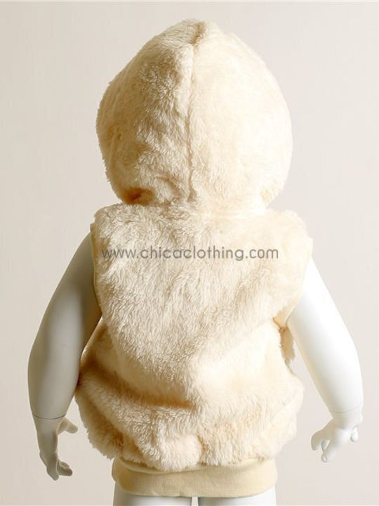 Kids Vest Fur White