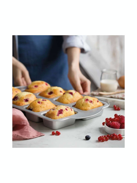Decora Φόρμα Ζαχαροπλαστικής για Cupcakes/Muffins από Αλουμίνιο 8 Θέσεων