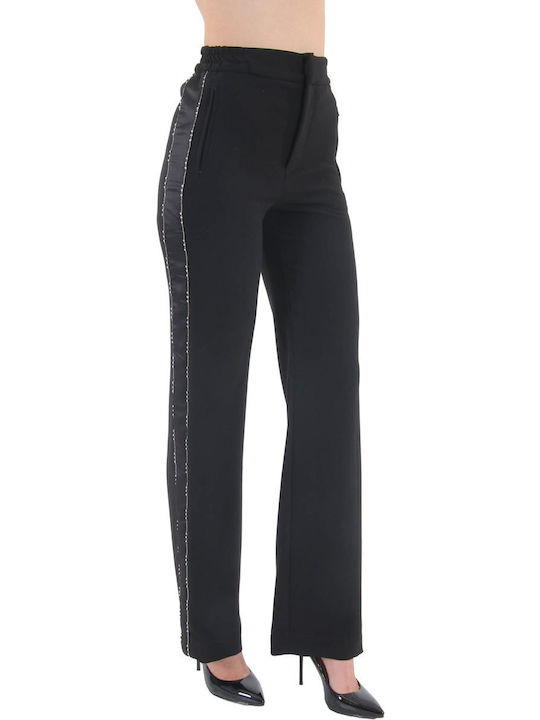 Twenty 29 Damen Stoff Hose mit Gummizug Μαύρο