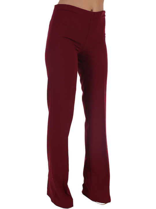 Twenty 29 Women's Fabric Trousers Flared Μπορντώ