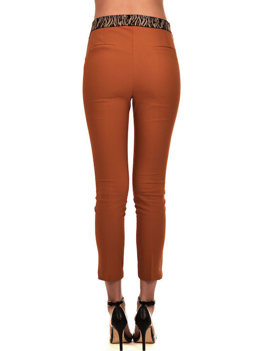 Damen Stoff Hose Tabac Brown