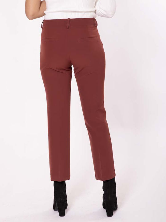 Damen Stoff Hose Bordeaux