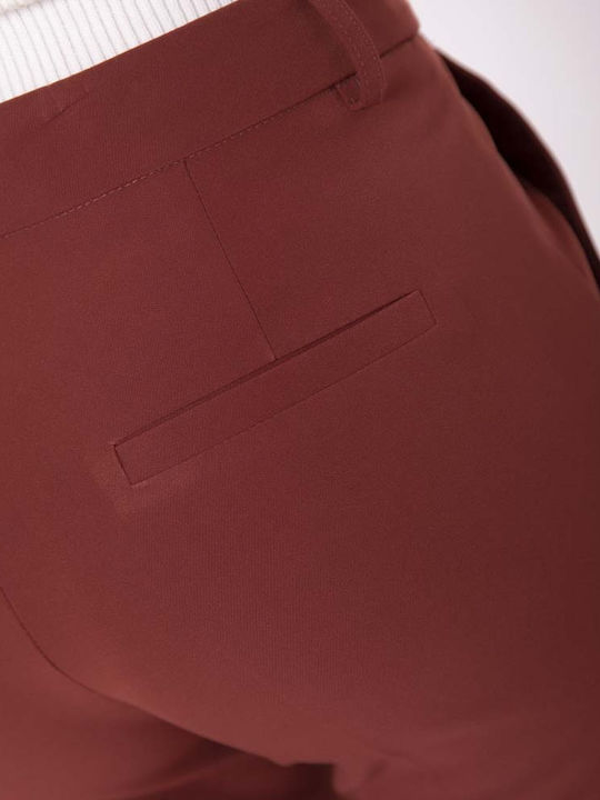 Damen Stoff Hose Bordeaux