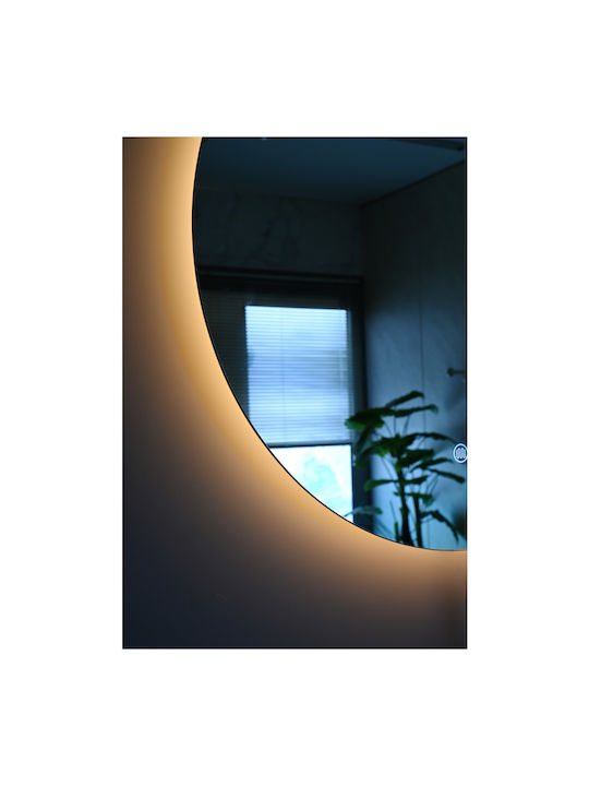 Vinci Στρογγυλός Καθρέπτης Μπάνιου Led 60x60cm