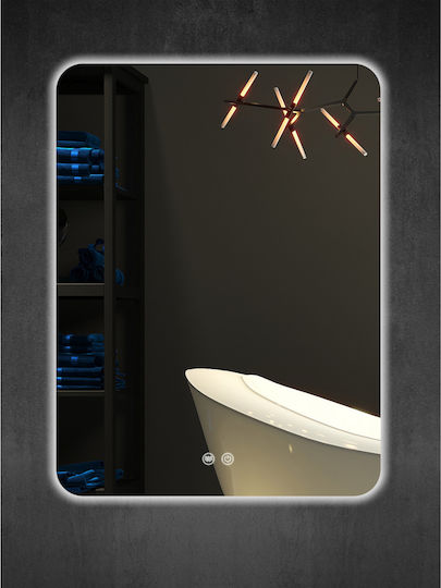 Vinci Ορθογώνιος Καθρέπτης Μπάνιου Led 60x80cm