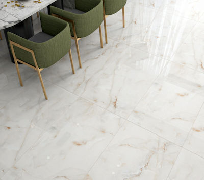 Floor Interior Gloss Porcelain Tile 120x60cm Beige