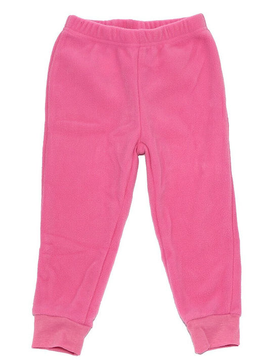 Disney Παιδική Πιτζάμα Χειμωνιάτικη Fleece Ροζ Princess