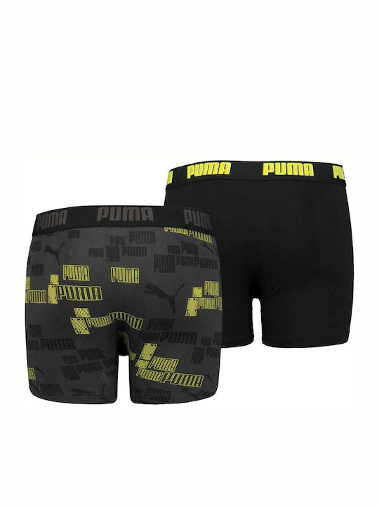 Puma Print Παιδικό Μποξεράκι Black / Yellow