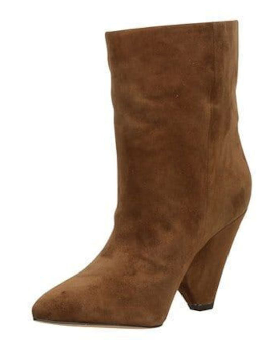 Suede Women's Ankle Boots Brown