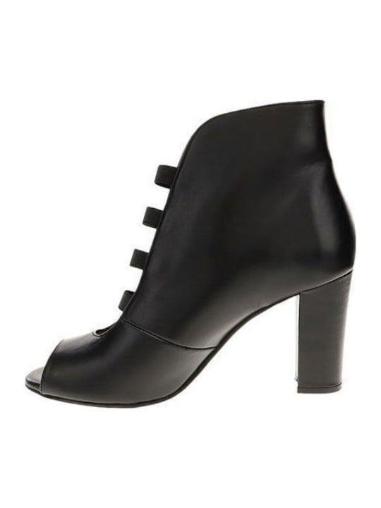 Leather Women's Ankle Boots Black