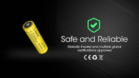 NiteCore NL2153 Επαναφορτιζόμενη Μπαταρία 21700 Li-ion 5300mAh 3.6V 1τμχ