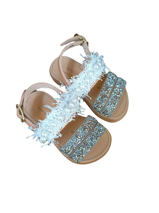 Fashion Beads Sandale Copii Argint