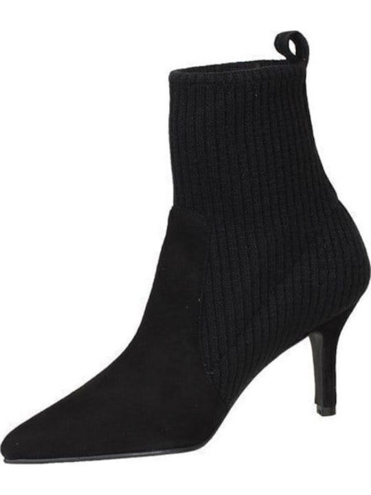 Suede Γυναικεία Μποτάκια Μαύρα