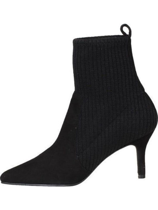 Suede Γυναικεία Μποτάκια Μαύρα