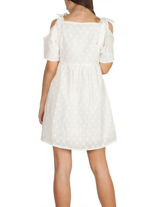 Sommer Mini Damenkleid Weiß