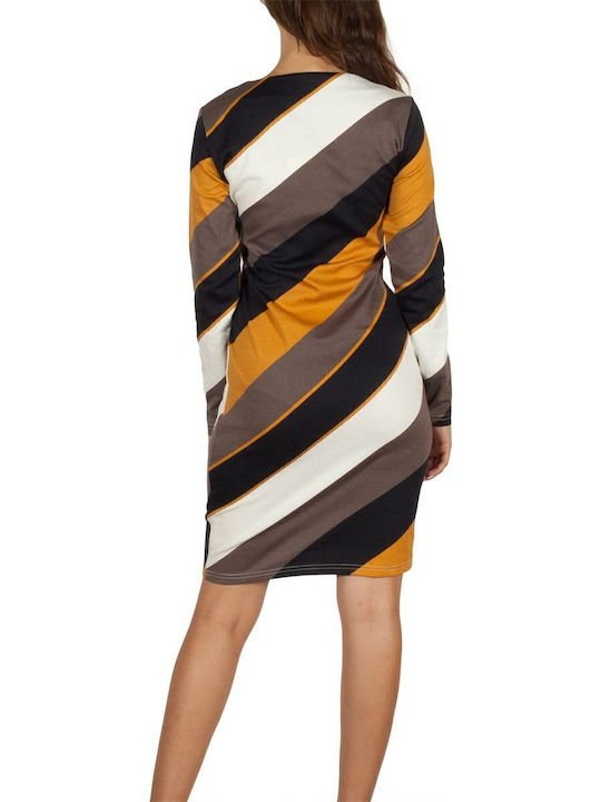 Mini Wickel Gestreiftes Damenkleid