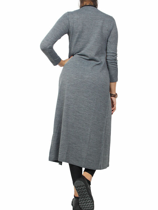 Aggel Women's Long Sleeve Pullover Wool Gray