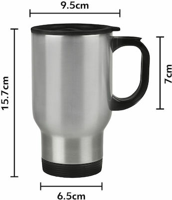 Koupakoupa Καλύτερο Μπαμπα Του Κόσμου Glass Thermos Stainless Steel Silver 450ml with Handle