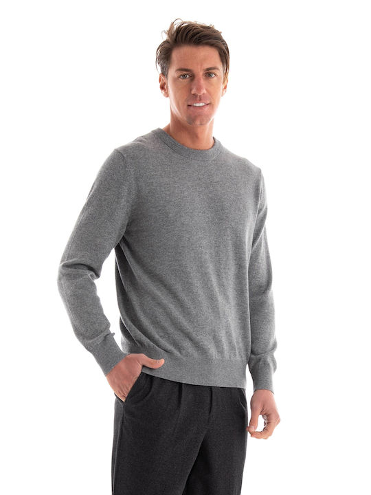 Marc O'Polo Men's Long Sleeve Sweater Polo Grey Melange